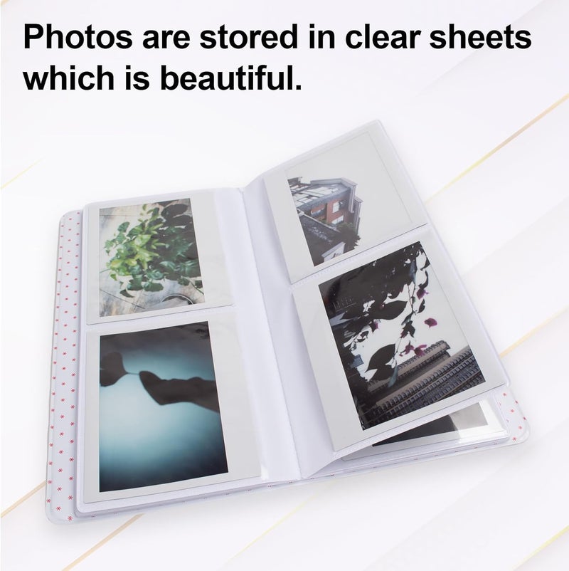 Rieibi Photo Album for Fujifilm Instax Wide210Wide300Wide400 Camera Album for Polaroid 34x43 Inch Wide Film 64 Pockets Photo Album for Instax Wide 400 Album For Polaroid Album Photo storage - Image 3