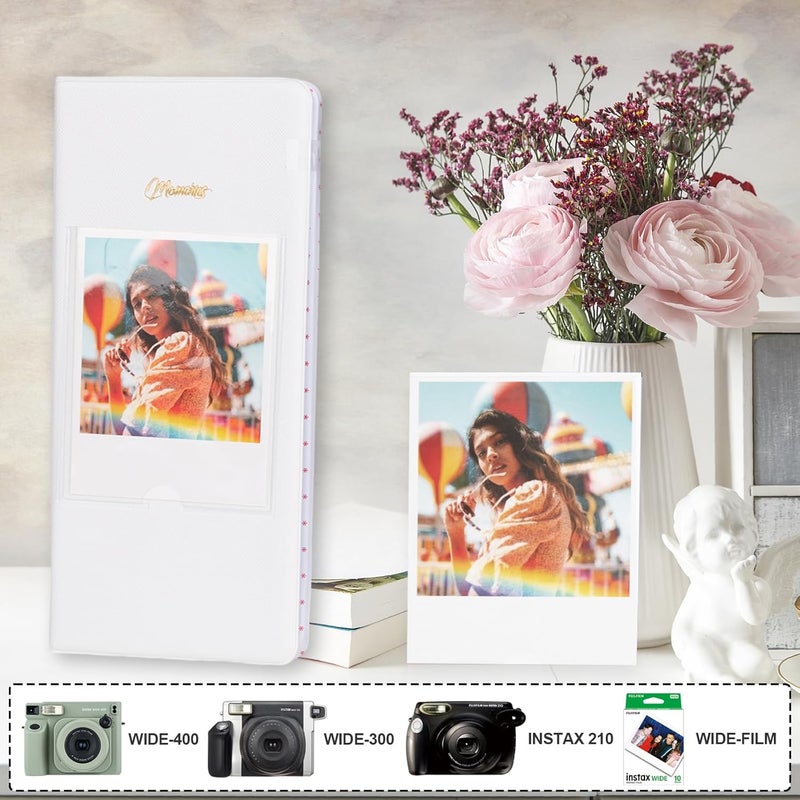 Rieibi Photo Album for Fujifilm Instax Wide210Wide300Wide400 Camera Album for Polaroid 34x43 Inch Wide Film 64 Pockets Photo Album for Instax Wide 400 Album For Polaroid Album Photo storage - Image 4