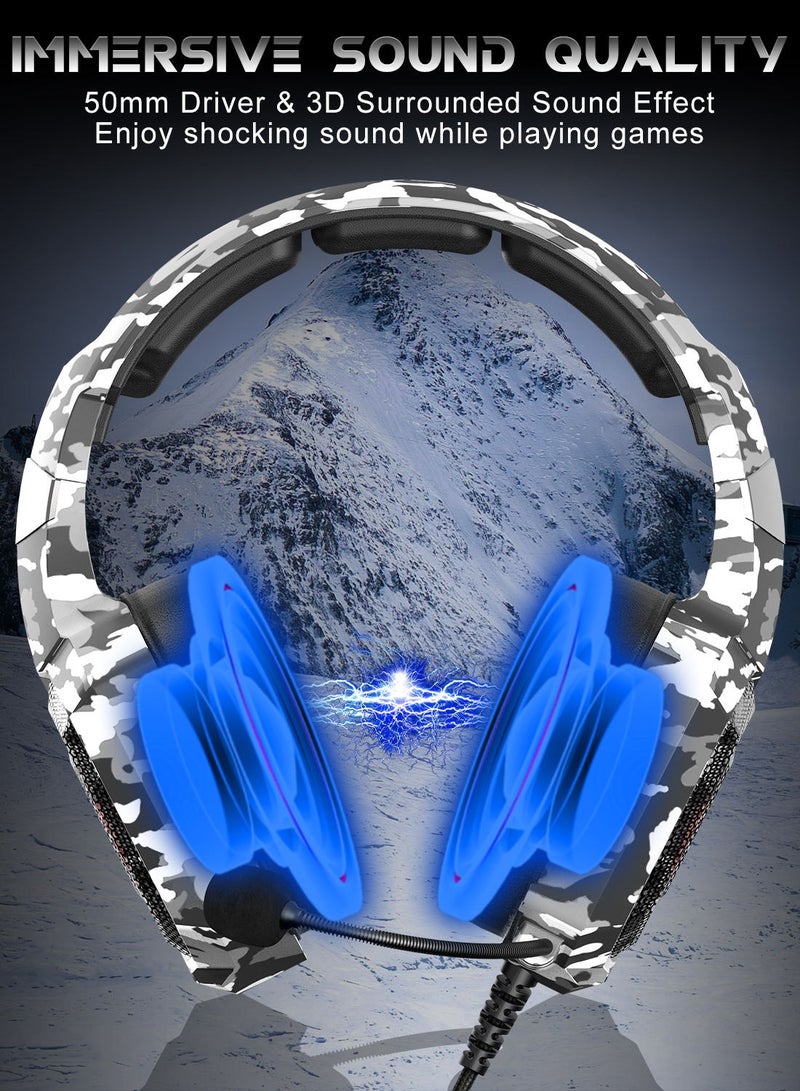 onikuma K8 Stereo Wired Over-Ear Gaming Headphones With Mic For PS4/PS5/XOne/XSeries/NSwitch/PC - Image 3