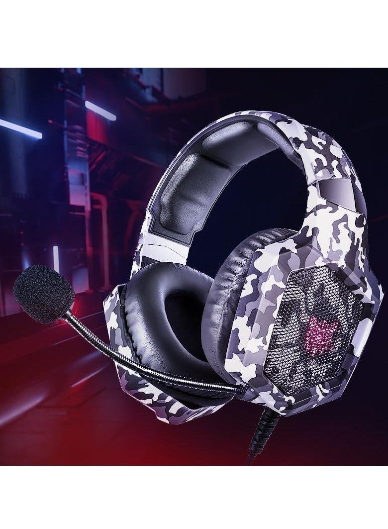 onikuma K8 Stereo Wired Over-Ear Gaming Headphones With Mic For PS4/PS5/XOne/XSeries/NSwitch/PC - Image 4