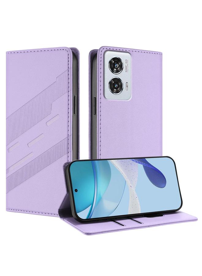 S-TOP Case For Motorola Edge 50 Fusion Embossed Multi-functional Wallet Retro Leather Phone Case - Image 1