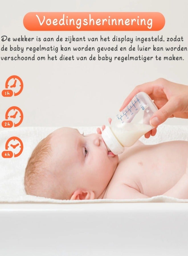 شاشة فيديو لاسلكية للأطفال بشاشة LCD مقاس 3.2 بوصة مع مراقبة درجة الحرارة للرؤية الليليةجهاز مراقبة الاطفال - Image 5