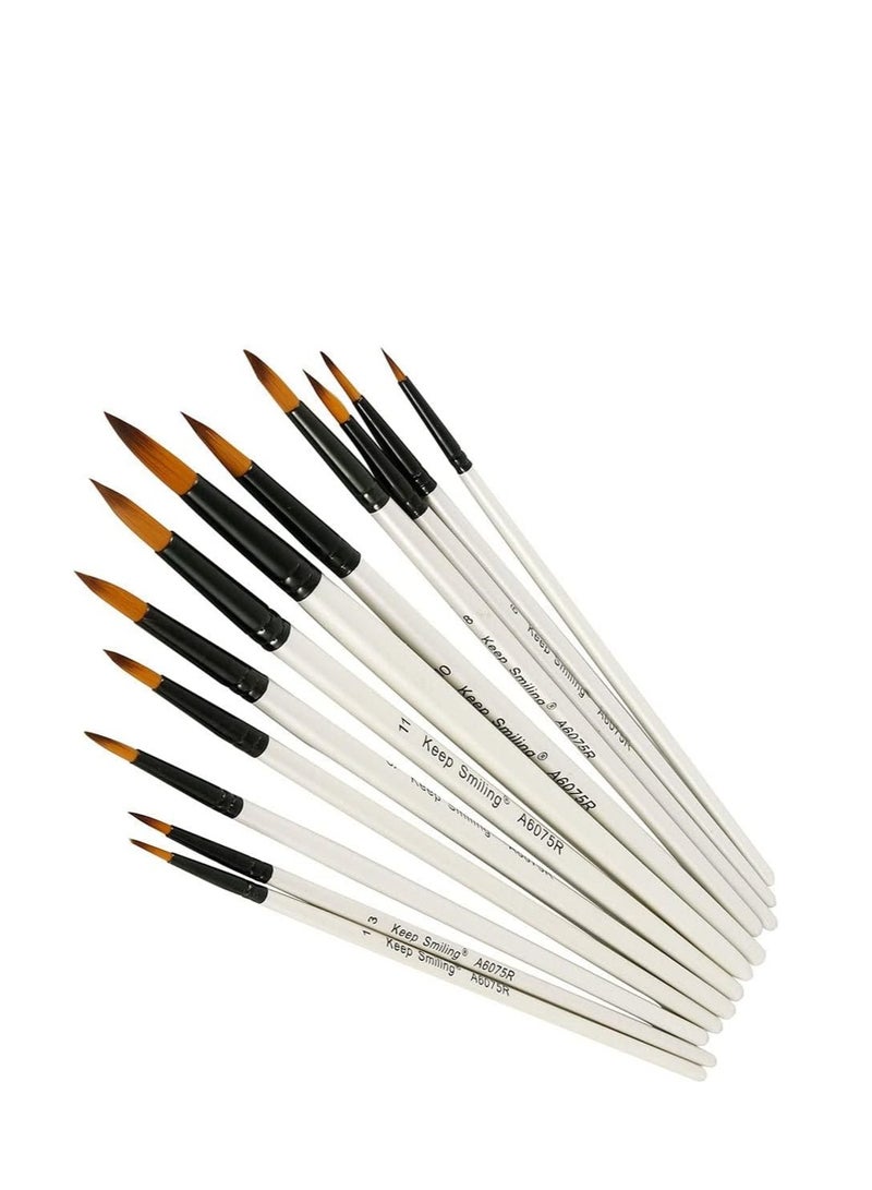 Keep Smiling Keep Smiling Brush (Long Handel Round Brush Set of 12)  - Image 1