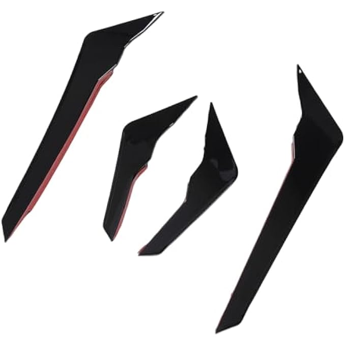 Jiawu Improved Aerodynamics in Front of the Bumper Bumper Sideways for FY S-Line 2021-2024, 2 PCs for Sports Car Lovers (Glossy Black) - Image 2