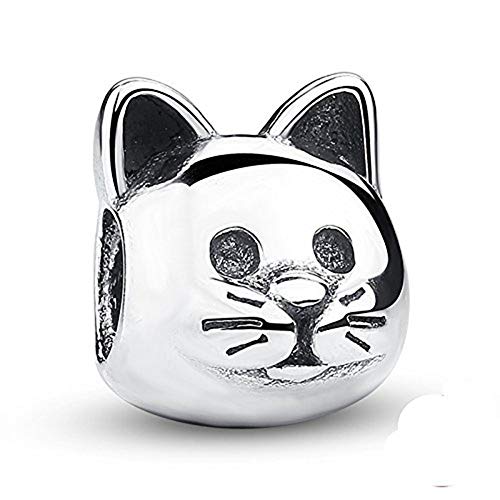ABAOLA Lucky Animals Head Charm Authentic 925 Sterling Silver Pet Charms for European Bracelet (cat) - Image 4