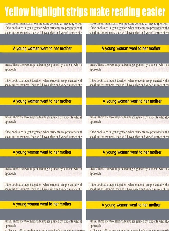 Heetobcos 36 Pieces Guided Reading Strips Colored Yellow Overlay Highlight Bookmarks Reading Strips Help with Dyslexia for Crystal Children and Teacher Supply - Image 3