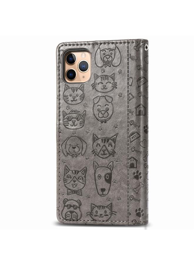 S-TOP Case For iPhone 11 Pro Cute Cat and Dog Embossed Horizontal Flip PU Leather Casewith Holder / Card Slot / Wallet / Lanyard - Image 3