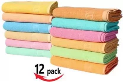 Clary 100% Cotton Hand & Face Towel for Men & Women, Ultra Soft, Absorbent & Quick Dry Towel for Hand & Face (13 * 18, 12) - Image 1