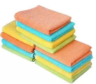 Clary 100% Cotton Hand & Face Towel for Men & Women, Ultra Soft, Absorbent & Quick Dry Towel for Hand & Face (13 * 18, 12) - Image 3