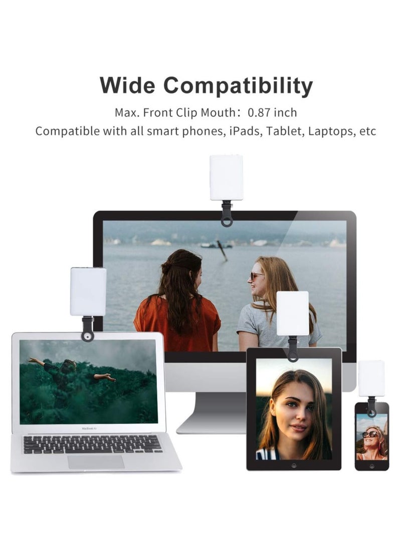 Generic LED Video Light with Clip, 3 Light-Modes and 10-Level Brightness Dimmable Selfie Light, Built-in 2000 mAh Rechargeable Batteries for Live Streaming, Photography/Selfie, Video Conference  - Image 4