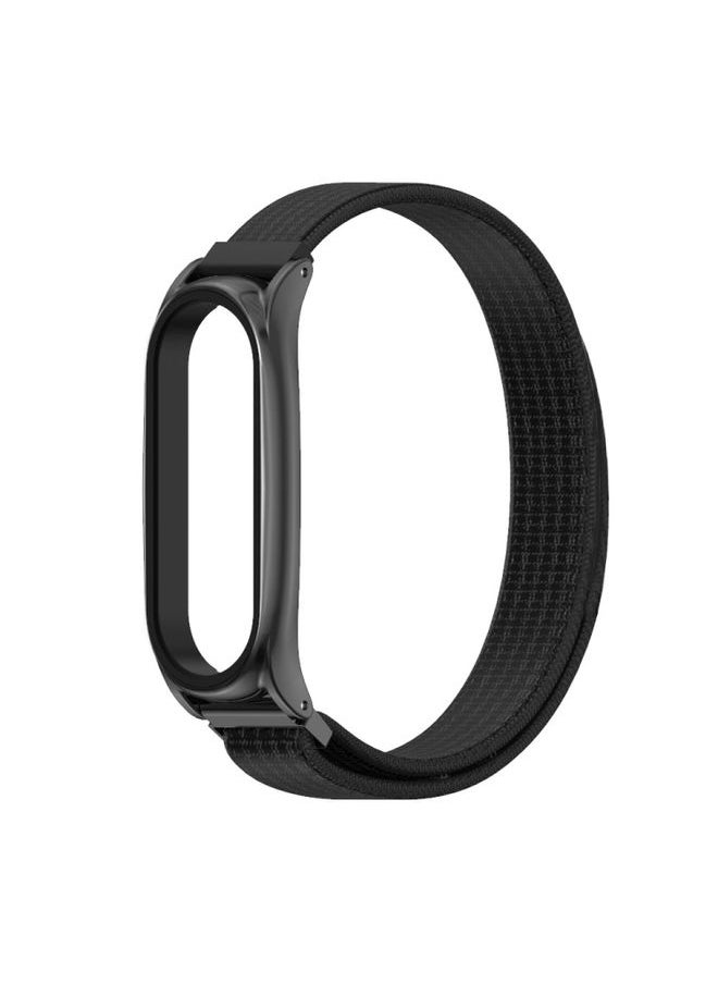 Generic Replacement Strap For Xiaomi Mi Band 6 / 5 / 4 / 3 Mijobs Nylon Loop Plus Watch Band Watch Band Black 