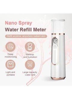 Generic Nano Facial Atomization Sprayer, Portable Handy Cool Mist Water Supply Instrument with 30ml Visual Water Tank, USB Rechargeable Facial Steamer (White)  - Image 5