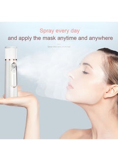 Generic Nano Facial Atomization Sprayer, Portable Handy Cool Mist Water Supply Instrument with 30ml Visual Water Tank, USB Rechargeable Facial Steamer (White)  - Image 2