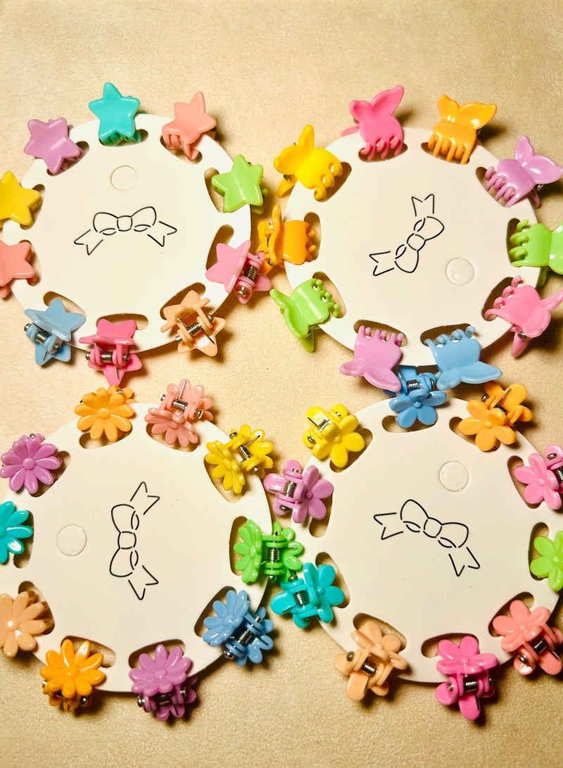 10 Pcs Colorful Mini and little flowers Hair Claw Clips, Toddler Jaw Clips for Women Girls - Image 5