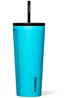 CORKCICLE Corkcicle Capri Blue Cold Cup Insulated Tumbler with Straw, 710ml (Capri Blue)  - Image 1