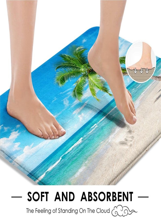 ArtSocket Beautiful Beach Bathroom Set with Shower Curtain and Rugs Accessories, Coconut Palm Paradise Summer Island Tropical Tropical Shower Curtain for Bathroom Decor 4 Pcs - Image 4
