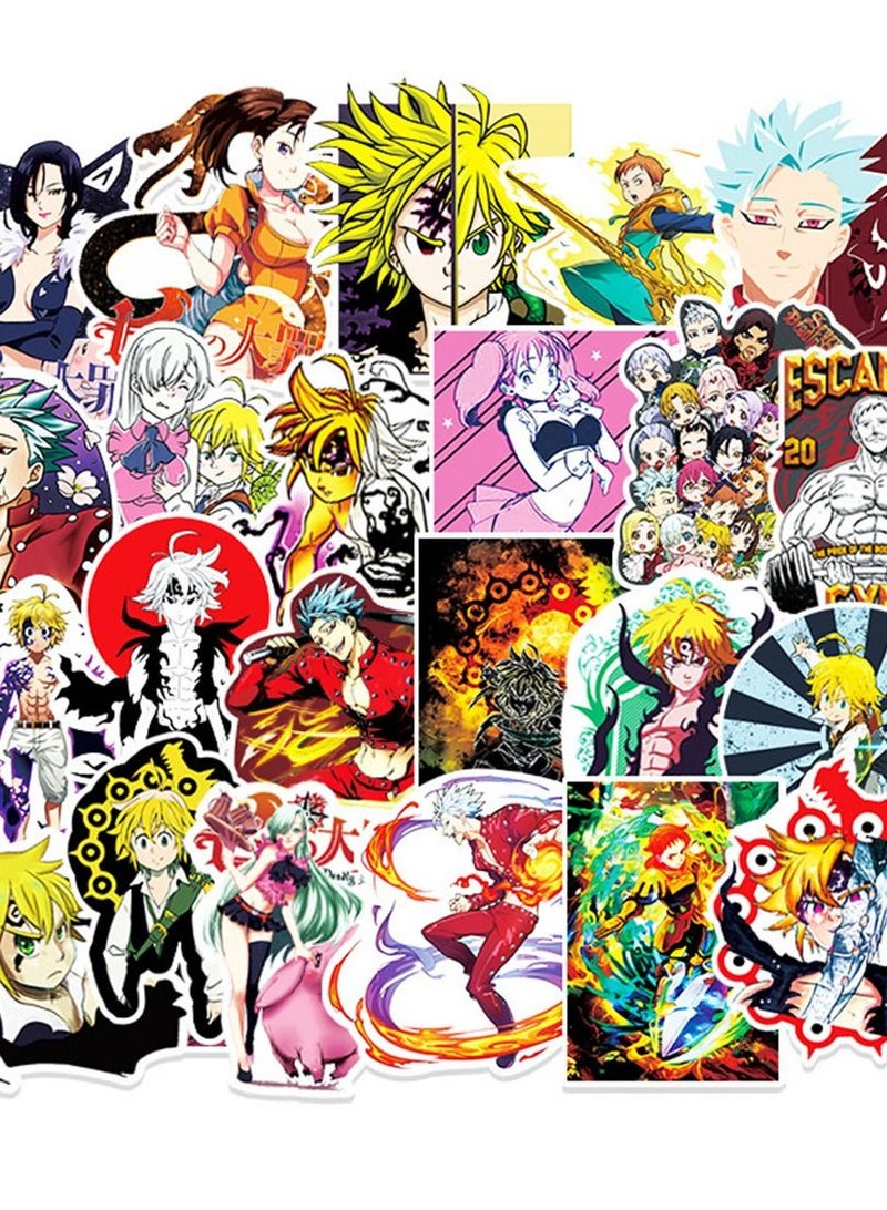general 50-Piece The Seven Deadly Sins Cute Vinyl Waterproof Sticker - Image 1