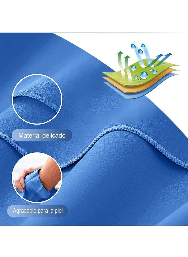 Gonice Microfiber Towel 2 Pack, Quick Dry Sports Towel, Soft and Light Gym Towel for Swimming, Sport, Bath, Travel, Yoga, Etc (Blue) - Image 4