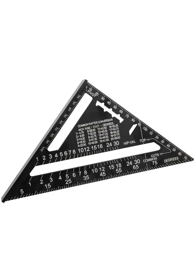 Generic Carpenter's Square Protractor Metric Triangle Ruler 180 mm 7 Inch Square High Precision Measuring Tool for Carpenters  - Image 1