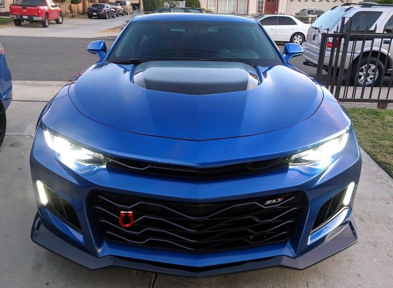 iJDMTOY Red Track Racing Style Tow Hook Ring Compatible With 2016-up Gen6 Chevy Camaro (Pre-LCI), Made of Lightweight Aluminum - Image 5