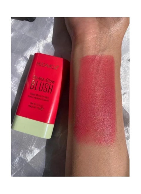 Huda-moji On-the-Glow Blush Stick (Ruby the reddish magenta one 04, 15g)
