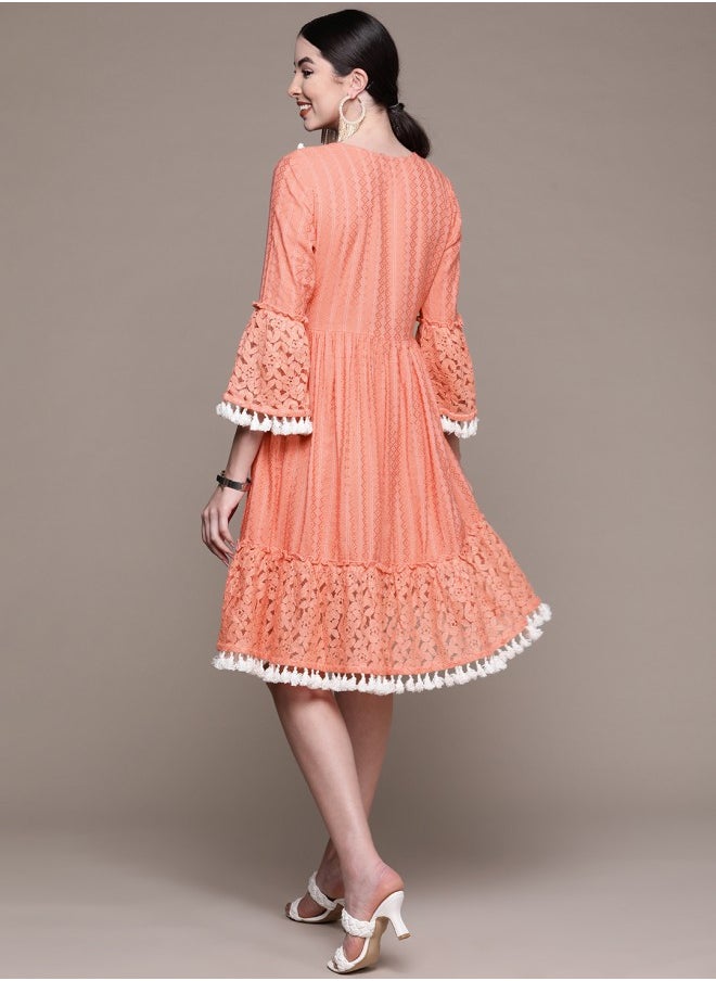 ISHIN Lace Tassel Dress  - Image 5