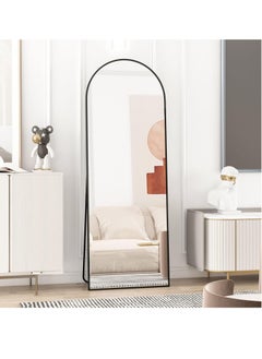 POWER Arched Full Length Mirror 165cm-50cm, Floor Standing Mirror, Unique Vertical Mirror, Metal Frame Mirror, for Living Room, Bedroom, Entrance, and Bathroom(Black）  - Image 3