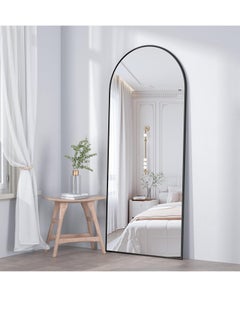 POWER Arched Full Length Mirror 165cm-50cm, Floor Standing Mirror, Unique Vertical Mirror, Metal Frame Mirror, for Living Room, Bedroom, Entrance, and Bathroom(Black）  - Image 2