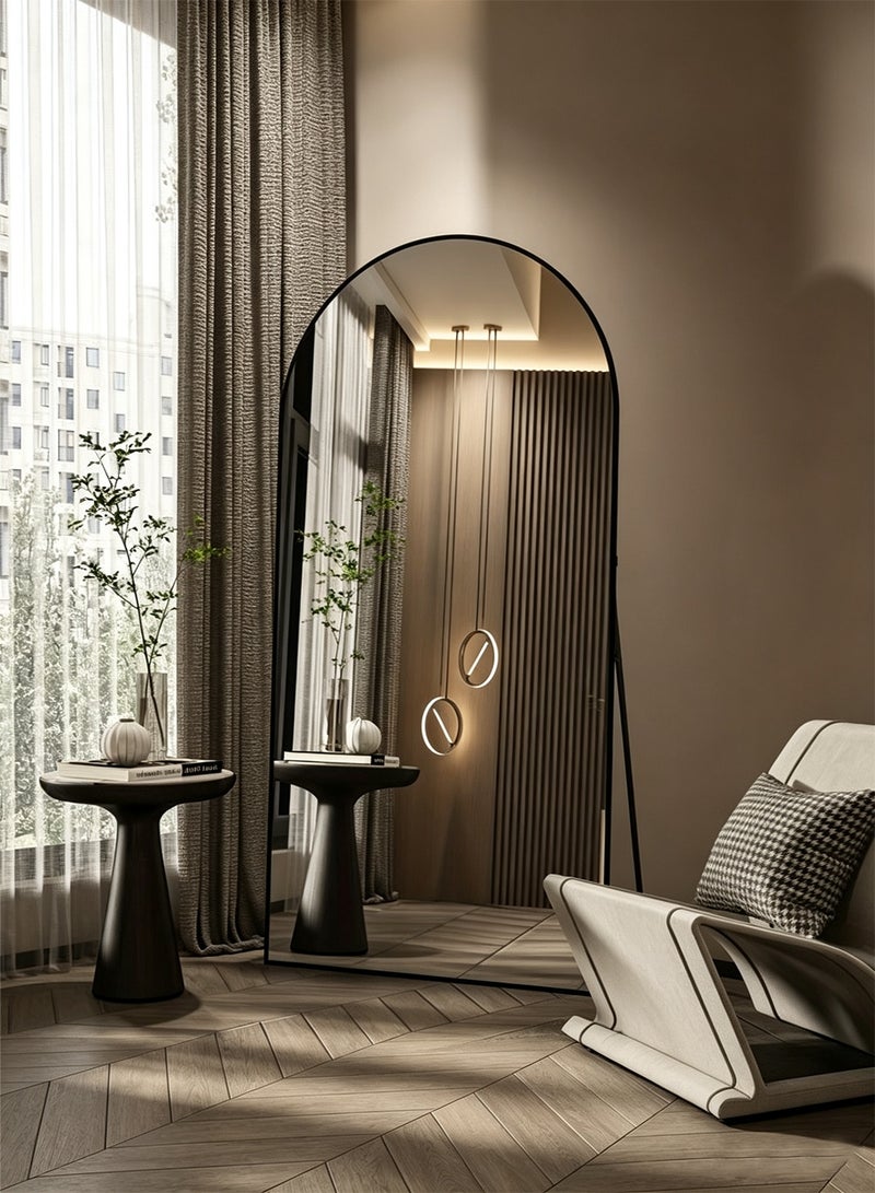 باور مرآة كبيرة وأنيقة بطول كامل، 165×50 سم، بإطار معدني، مزودة بدعامة ظهر، بتصميم فاخر وأنيق، مناسبة لغرفة النوم وغرفة الملابس وديكور غرفة المعيشة - Image 2