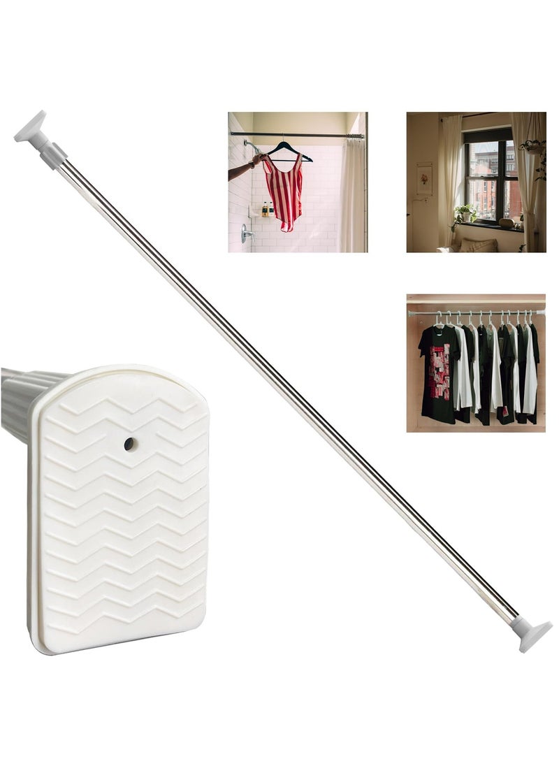 Rubik - Tension Curtain Rod, 110cm to 195cm Adjustable, No Drilling Required, Stainless Steel, for Shower, Bathtub, Closet, Window - Image 1