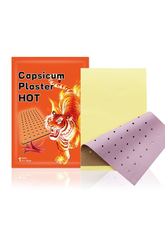 SYOSI 5 PCS Tiger Patches for Pain Relief, Chinese Red Tiger Hot Capsicum Patch Ultra Strength Patches, Pain Relief Plaster Herbal Patches for Arthritis, Knee Bone, Back, Joint, Muscle Neck Pain Relieving - Image 4