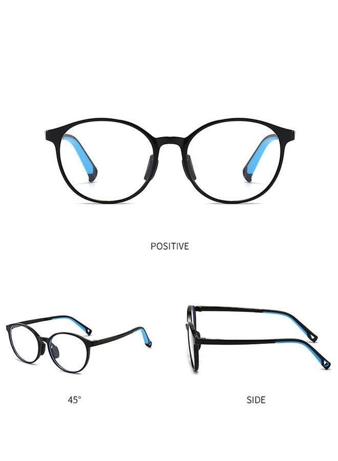 CIKJUK Kids Blue Light Glasses for Boys Girls Round Frame Children Eye Glasses for Reading Gaming Computer Anti Radiation Eyeglasses Students Blue Light Blocking Eyeglass Anti Eye Strain Kid Eyewear Age 3-12 Blue - Image 4