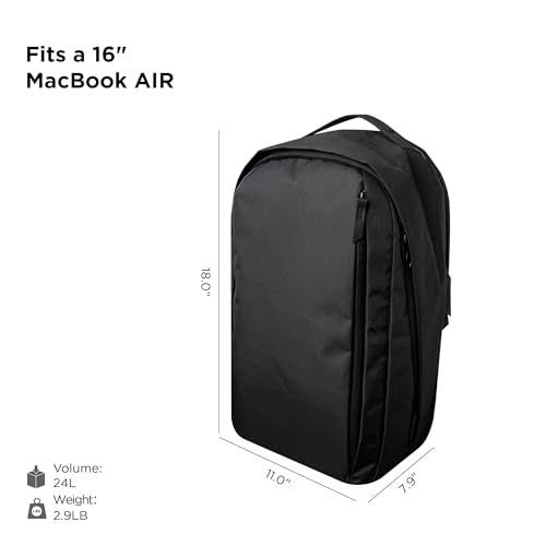 ALPAKA Metro Backpack Pro for Men Fits 16 Laptop Business Travel Backpack with YKK Zippers MOD Key Leash Luggage Passthrough Padded and Weatherproof Xpac Material Work Bag Black - Image 3