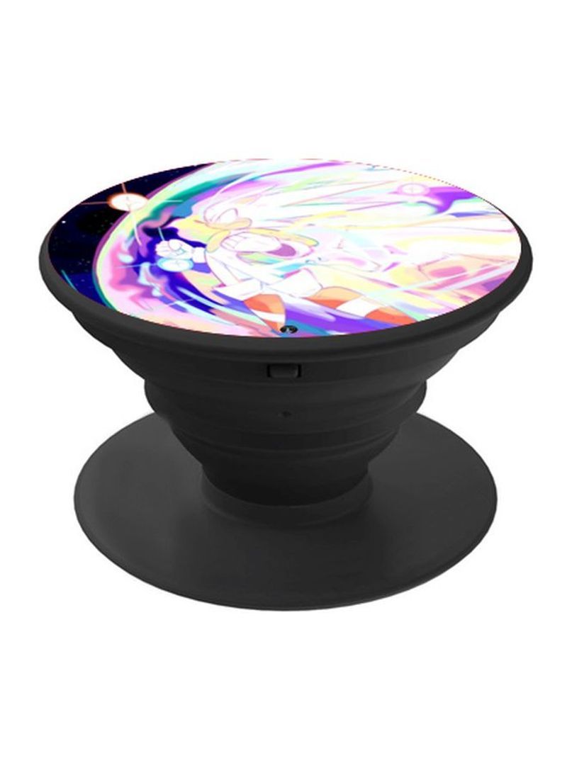 RKN Sonic Printed Pop Socket Finger Grip Phone Holder Black/Purple/White - Image 1