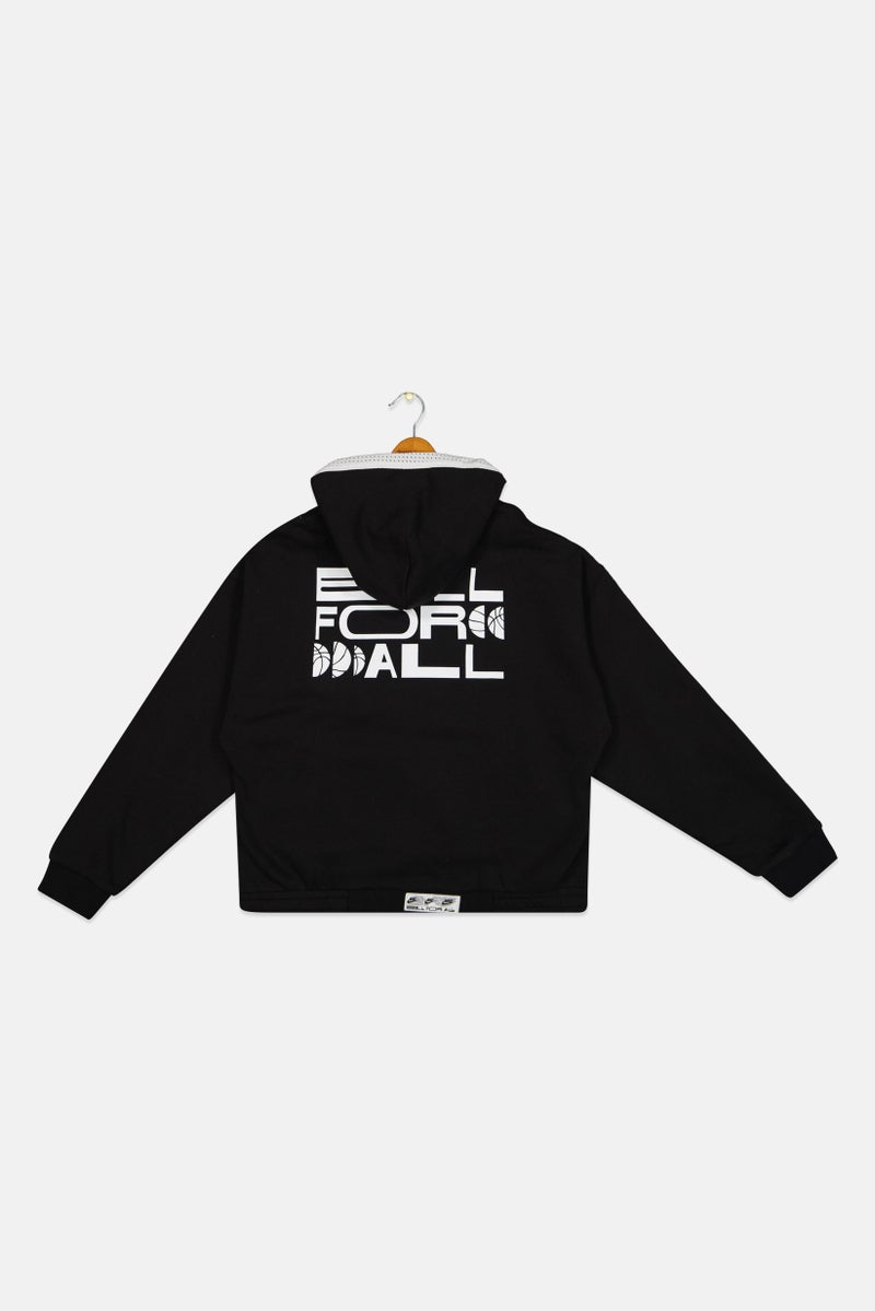 Nike Kids Boy Loose Fit Brand Logo Outdoor Reversible Hoodie, Multicolor - Image 3