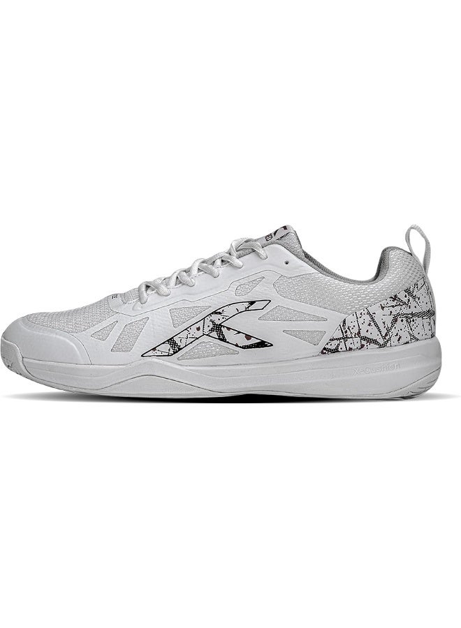 HUNDRED Blade Unisex-Adult Badminton Shoes (Non Marking) | Lightweight & Durable (White/Black, 11Uk) - Image 1