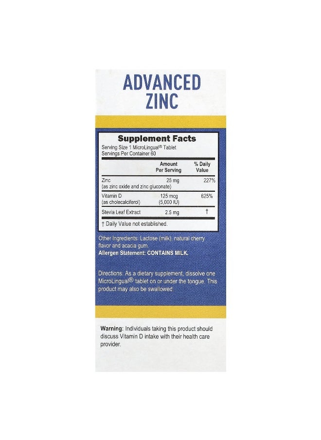 Superior Source - Superior Source, Advanced Zinc, Vitamin D3, 60 MicroLingual® Instant Dissolve Tablets - Image 1