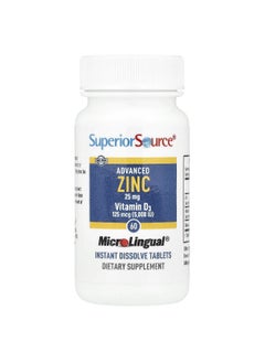 Superior Source Superior Source, Advanced Zinc, Vitamin D3, 60 MicroLingual® Instant Dissolve Tablets  - Image 3