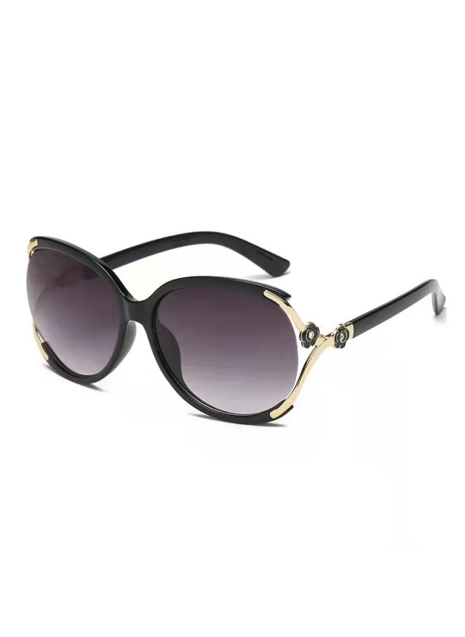 Generic - New Vintage Woman Camellias Oval Shape Sunglasses Fashion Brand Designer Sun Glasses Trendy Street Shoot Shades Gafas De Sol-Lenses Color:A2-Frame Color:As shown in the figu - Image 1