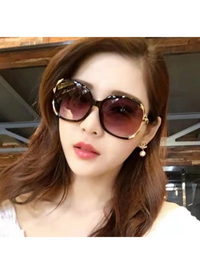 Generic - New Vintage Woman Camellias Oval Shape Sunglasses Fashion Brand Designer Sun Glasses Trendy Street Shoot Shades Gafas De Sol-Lenses Color:A2-Frame Color:As shown in the figu - Image 1