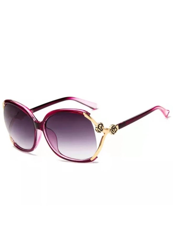 Generic - New Vintage Woman Camellias Oval Shape Sunglasses Fashion Brand Designer Sun Glasses Trendy Street Shoot Shades Gafas De Sol-Lenses Color:A2-Frame Color:As shown in the figu - Image 1