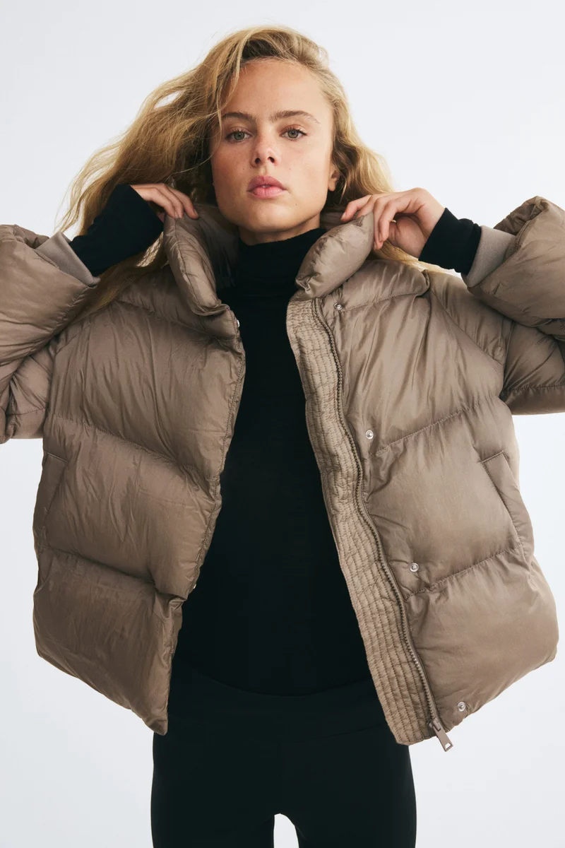 Nylon puffer jacket