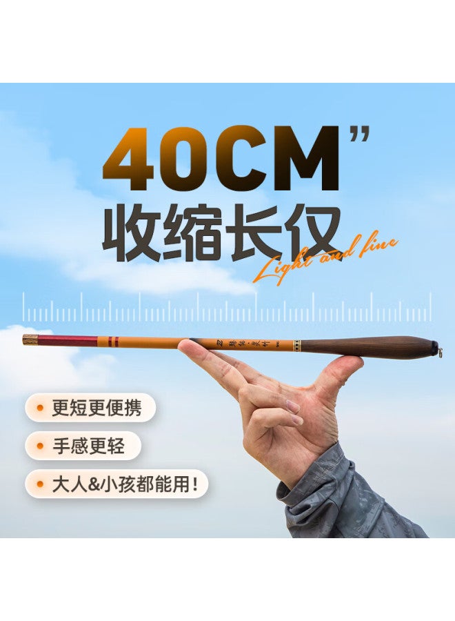 Grsaed Children's Fishing Rod Mini Short Section Hand Rod Set Carbon Fiber Fishing Rod Crucian Carp Rod Stream Rod Bamboo 2.7 Meters