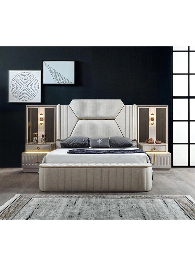 MK Kabbani Furniture Atlas 8 PC Full Bedroom Set - 180x200 cm with wardrobe  - Image 1
