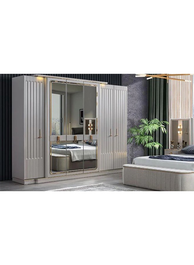 MK Kabbani Furniture Atlas 8 PC Full Bedroom Set - 180x200 cm with wardrobe  - Image 2