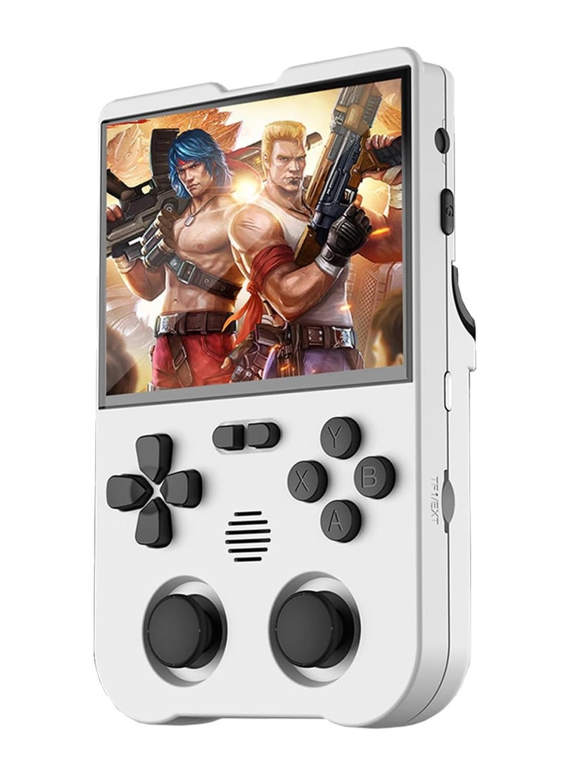XU10 Retro Handheld Game Consoles, 3.5 inch IPS Screen, XU10 with a 64G Card Pre-Loaded 8000 Games, Support 20+ Kinds of Games Formats, with 3000 mAh Battery Life 6-8 Hours (White)  - Image 1