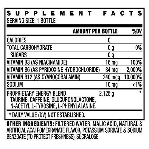 Stacker 2 B12 No Calorie Zero Sugar Energy & Vitamin Shots 2 Fl. Oz. (Pack Of 12) Acai Pomegranate - Image 5