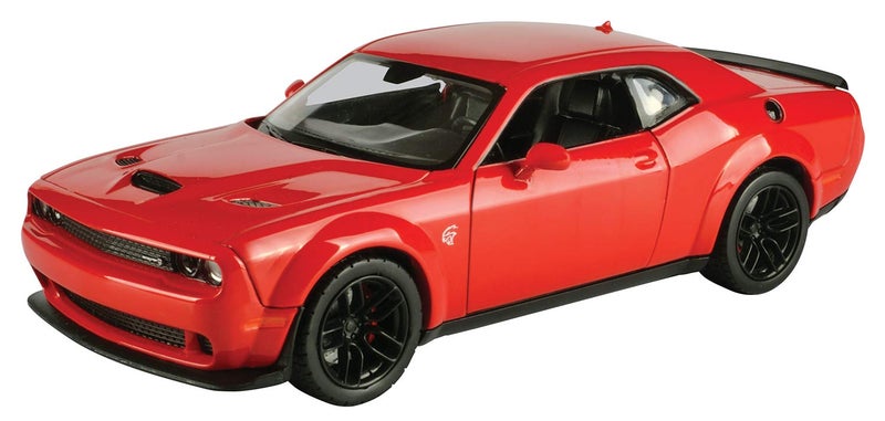 Motormax 2018 Dodge Challenger SRT Hellcat Widebody Red 1/24 Diecast Model 79350 - Image 1