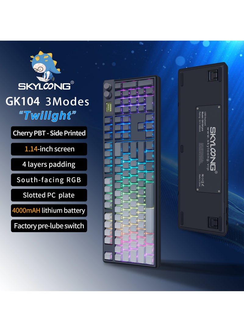 SKYLOONG GK104 RGB Gaming 8K Optical Keyboard - Glacier Brown Switch Hot Swappable - 8000Hz Polling Rate (English & Arabic)  - Image 2