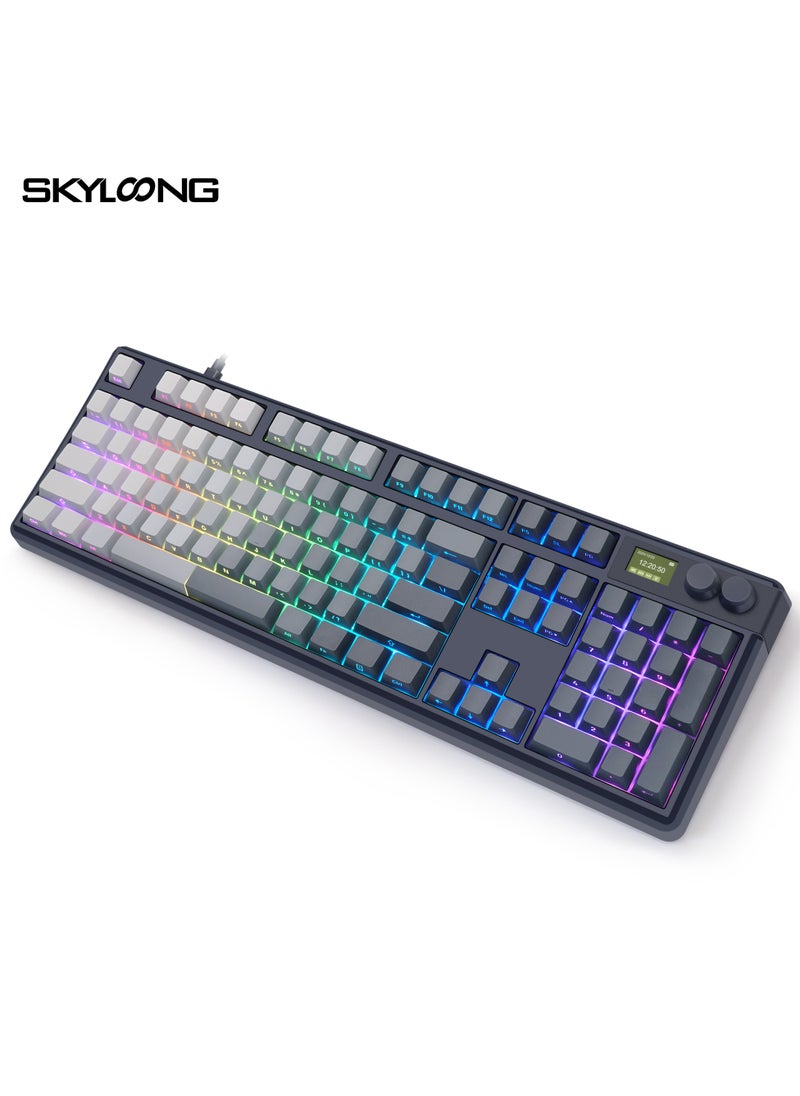 SKYLOONG GK104 RGB Gaming 8K Optical Keyboard - Glacier Brown Switch Hot Swappable - 8000Hz Polling Rate (English & Arabic)  - Image 3